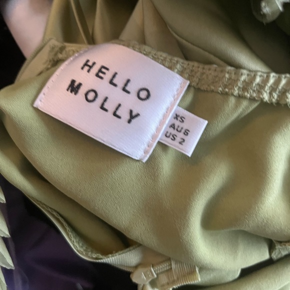 Green satin maxi dress (great for bridesmaid!)- XS - Picture 5 of 7